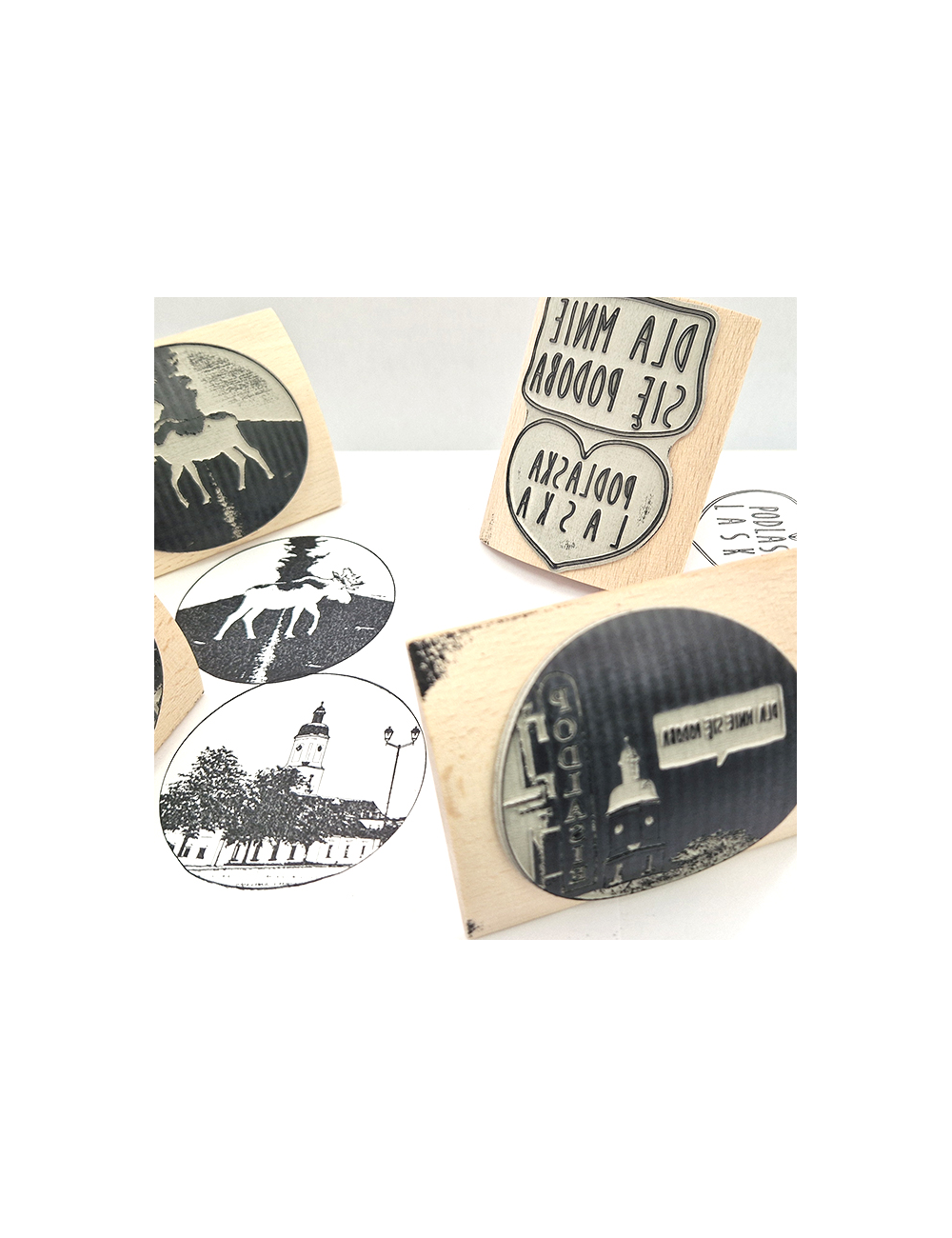 Bardzo duże stemple kołyskowe do kartonów i opakowań