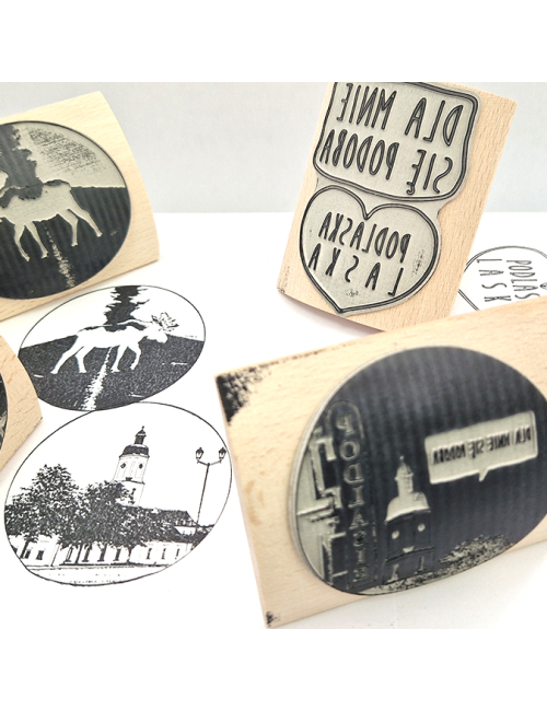 Bardzo duże stemple kołyskowe do kartonów i opakowań