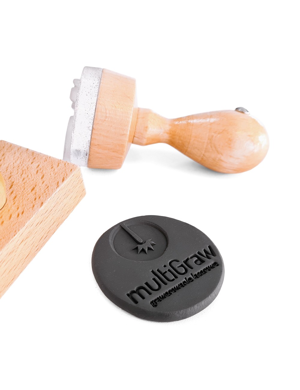 Stemple akrylowe do gliny - okrągłe stemple do ceramiki z logo i wzorami