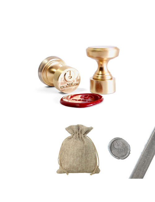 Spersonalizowany okrągły stempel mosiężny do laku z Twoim logo firmowym