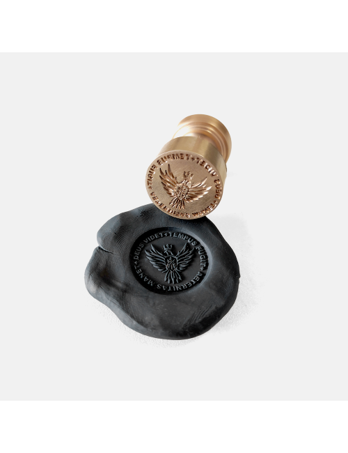 Spersonalizowany okrągły stempel mosiężny do laku z Twoim logo firmowym