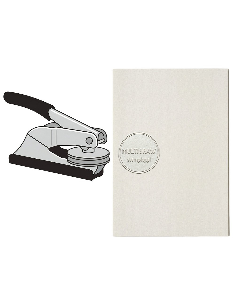 Suchy Stempel z akrylową matrycą do standardowego papieru