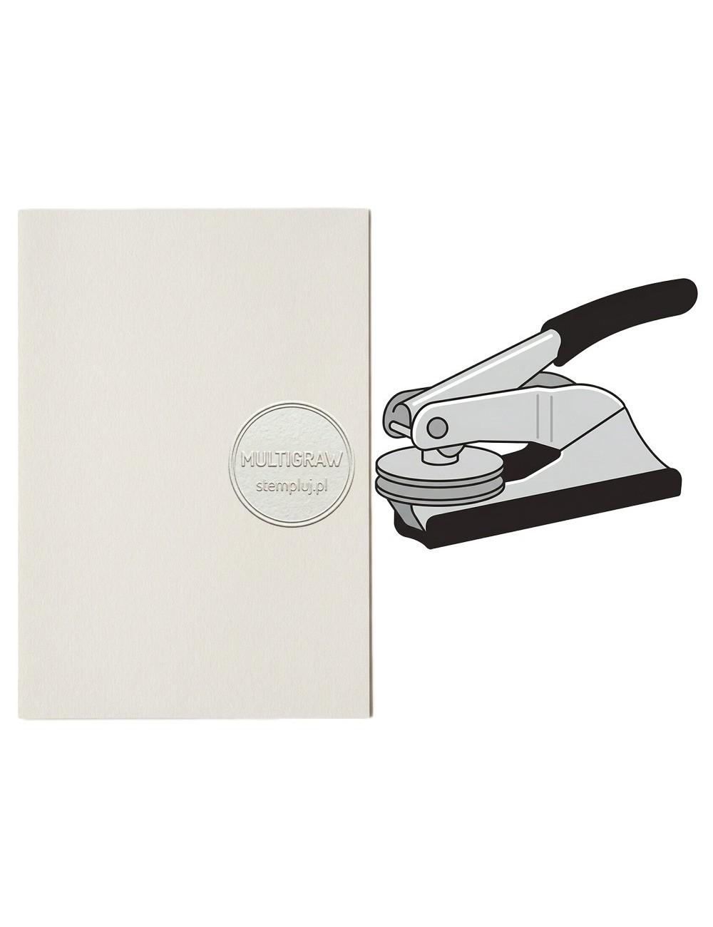 Suchy stempel Premium - matryca mosiężna do grubego papieru