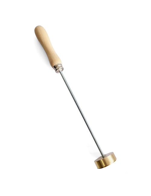 Okrągły stempel do wypalania na gorąco logo na burgerach, drewnie i skórze