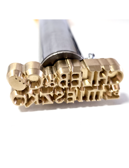 Prostokątny stempel do wypalania na gorąco logo na burgerach, drewnie i skórze