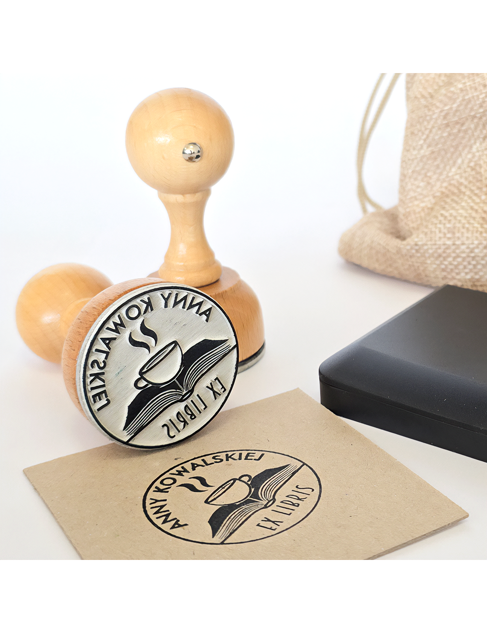 Stempel okrągły średniej wielkości z własnym wzorem - 30, 35 lub 40 mm